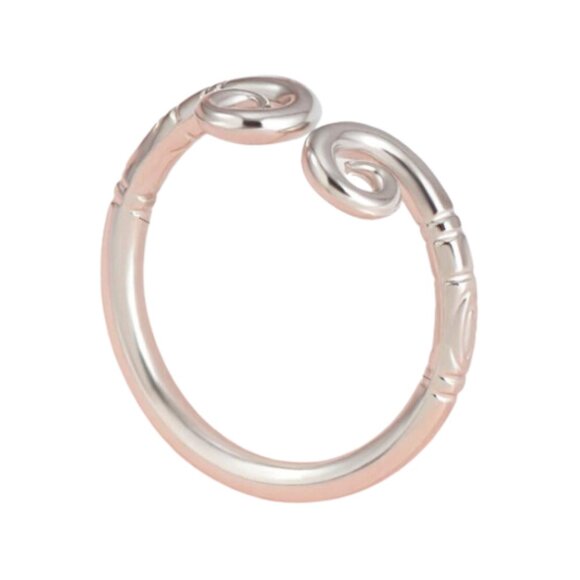 SILVER CELTIC TORQUE STYLE RING ONE SIZE FITS MOST NWT - Picture 2 of 3